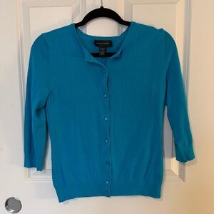 Cable & Gauge Teal Button-Up Cardigan Size M